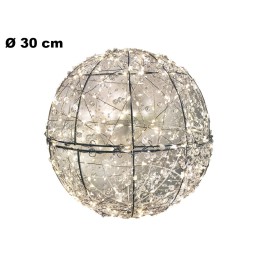 SFERA NATALIZIA 30 CM LUCE CALDA 400 LED