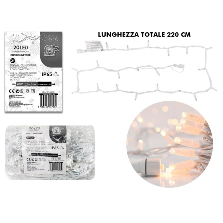 TENDA 20 LED LUCE CALDA 1 PEZZO