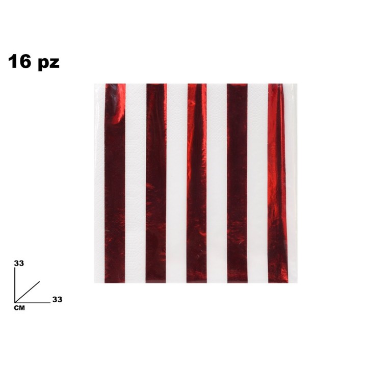 16 TOVAGLIOLI DECORATIVI NATALIZI 33x33