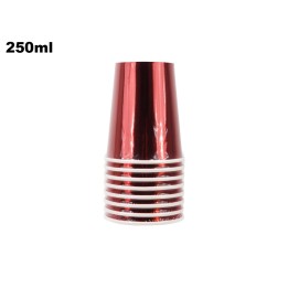 8 BICCHIERI ROSSI DECORATIVI NATALIZI