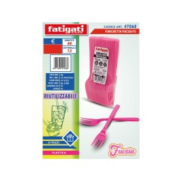 FORCHETTA RIUTILIZZABILE FUCSIA 30PZ