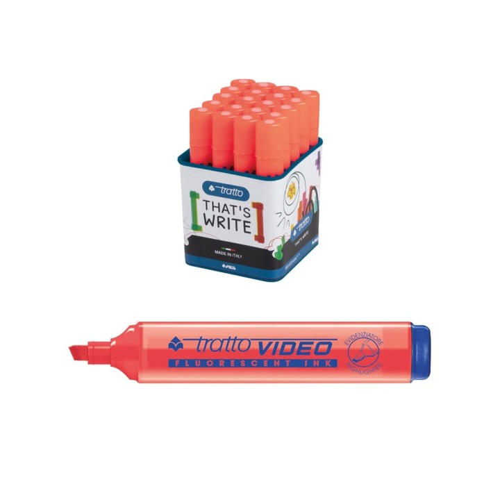 TRATTO VIDEO ROSSO FLUO (20) F830108