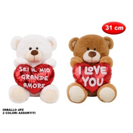 PELUCHE CON CUORE 31CM