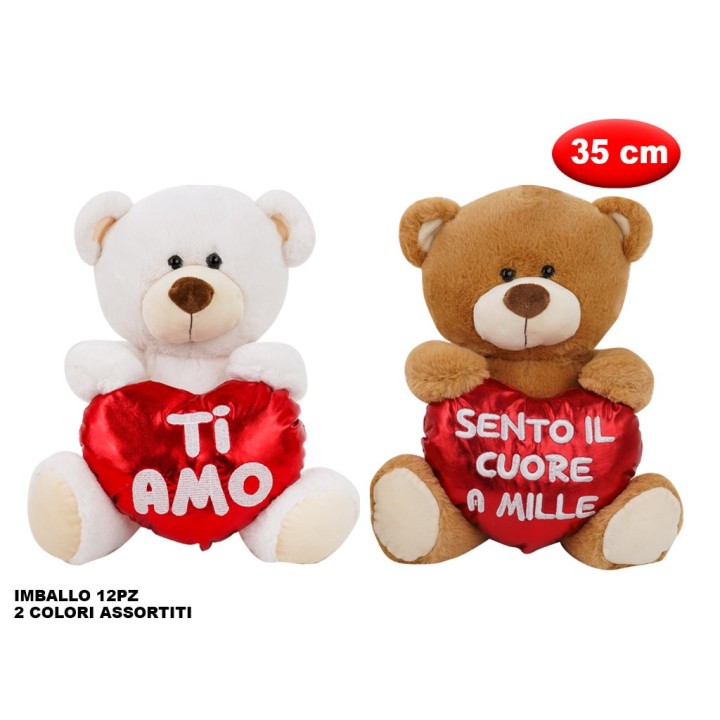 PELUCHE CON CUORE 35CM