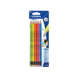 LYRA BLISTER 6 MATITE HB NEON L1298001
