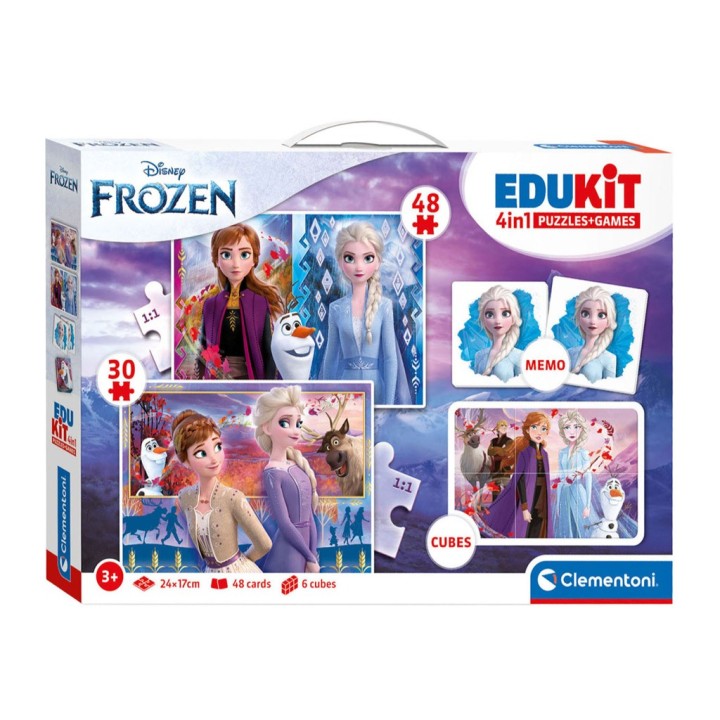 EDUKIT 4 IN 1 PUZZLE-GAMES FROZEN 18292