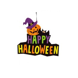 DECORAZIONE HAPPY HALLOWEEN IN FELTRO