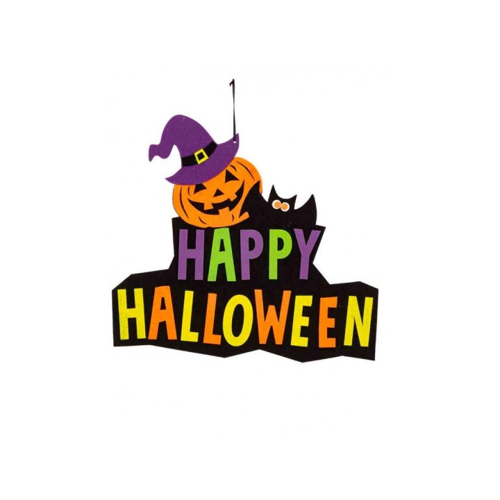 DECORAZIONE HAPPY HALLOWEEN IN FELTRO