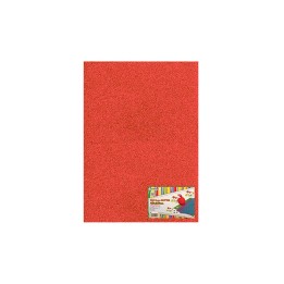 FOGLIO GOMMA EVA GLITTER 40X60 2M ROSSO